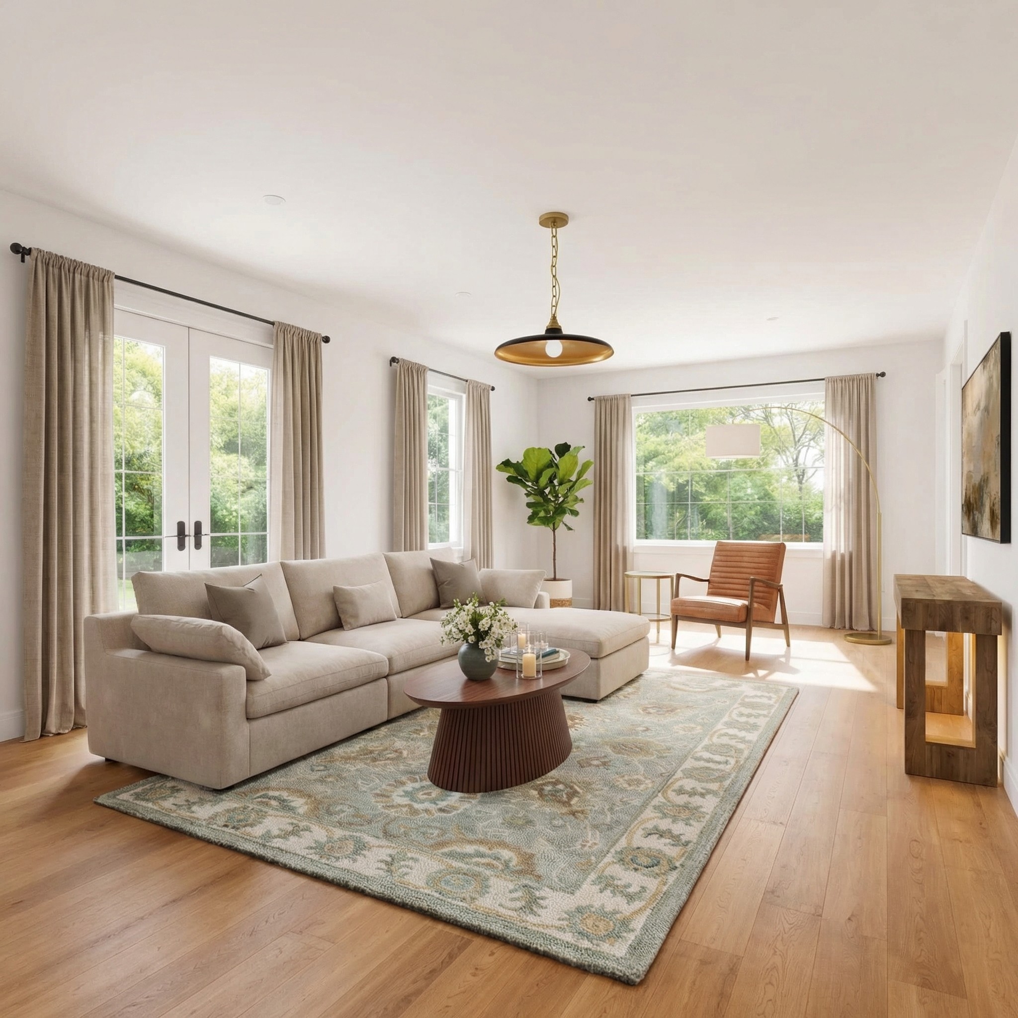 Contemporary living-room makeover