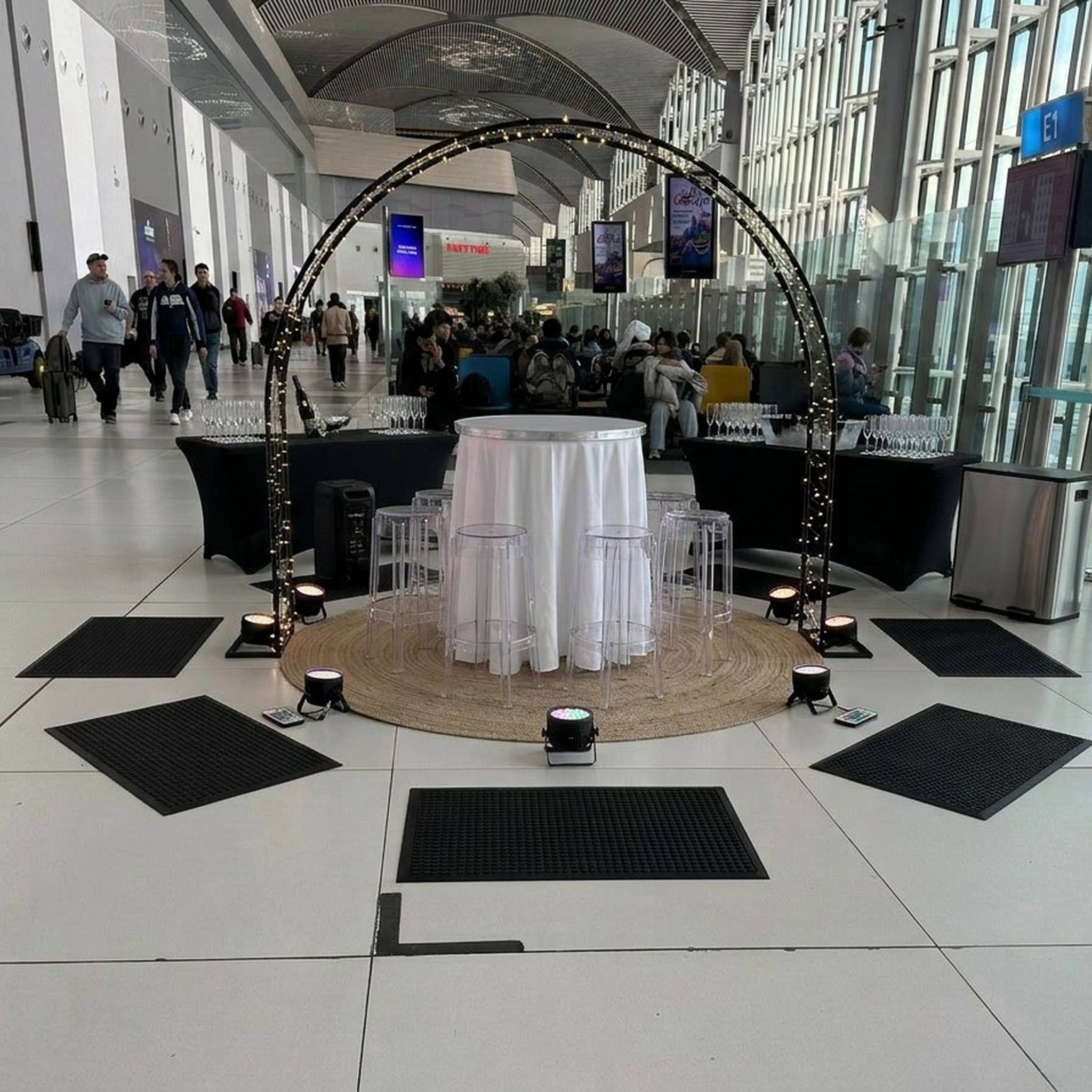 Center-stage party setup makeover